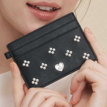 blooming pearl card wallet_black