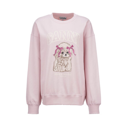 ISOLI CREWNECK PRINTED PUDDLE #CHALK PINK
