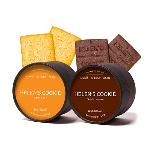 韩际新世界网上免税店-HELEN'S COOKIE-CHOCOLATE_SWEETS-VEGAN COOKIE 80g 2EA SET (CITRON CHOCOLAT COOKIE) 饼干