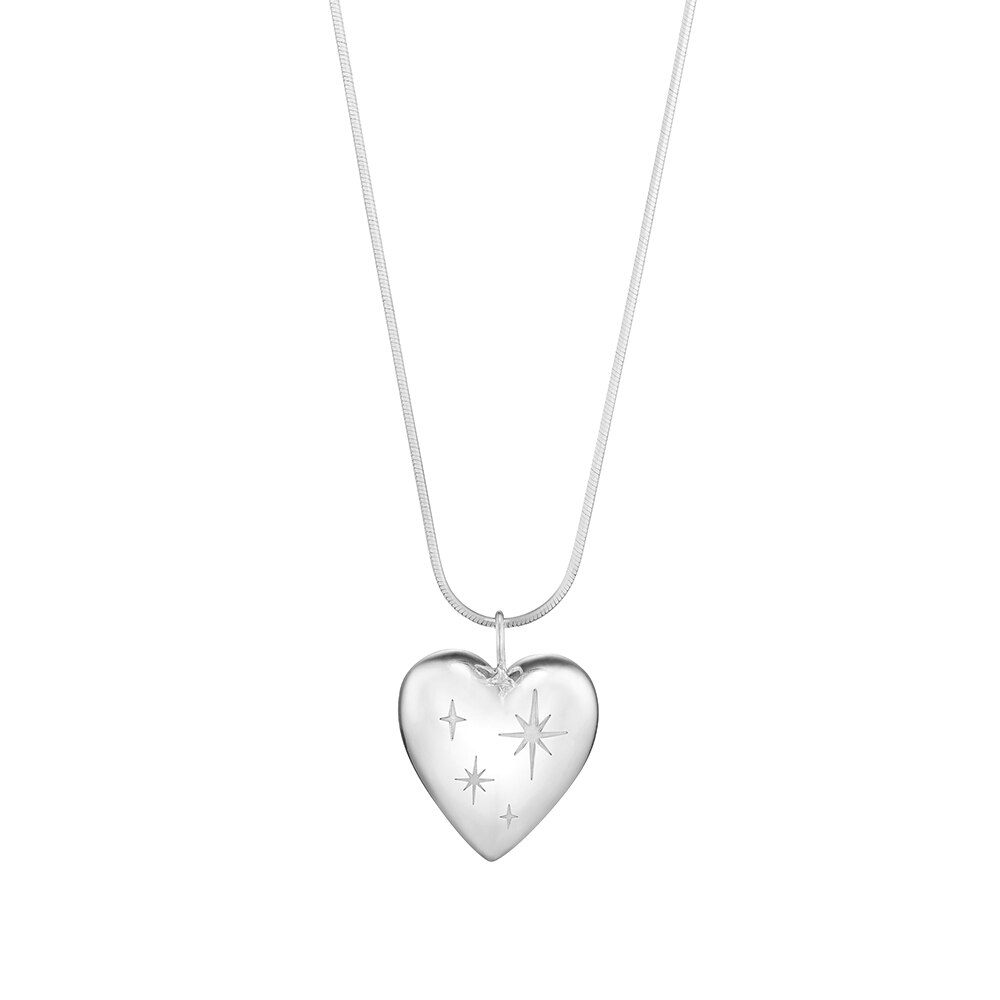TATIANA☆[Silver925] Minime Heart Necklace MUSINSA | TATIANA (Silver 925) Heart Tail Y Line Necklace NZ2425