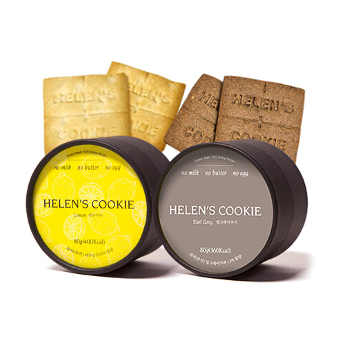 韩际新世界网上免税店-HELEN'S COOKIE-CHOCOLATE_SWEETS-VEGAN COOKIE 80g 2EA SET (LEMON EARL GREY) 饼干