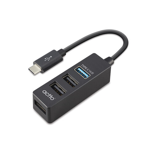 韩际新世界网上免税店-ACTTO-USB-[ACTTO] NEXT TYPE C HUB BLACK 充电用品 黑色