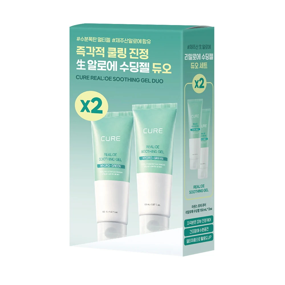 신세계인터넷면세점-김정문알로에-FacialCare-큐어 알로에 수딩젤 듀오