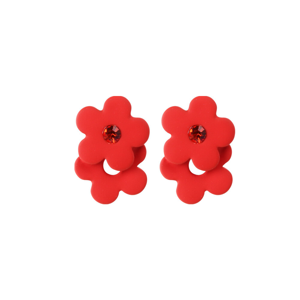 IVE 张元英同款] #Red/Mini Layered Earrings - DANA BURTON
