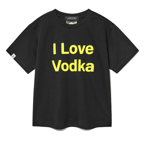 I Love Vodka T shirt (NEW CROP VER) BLACK OS