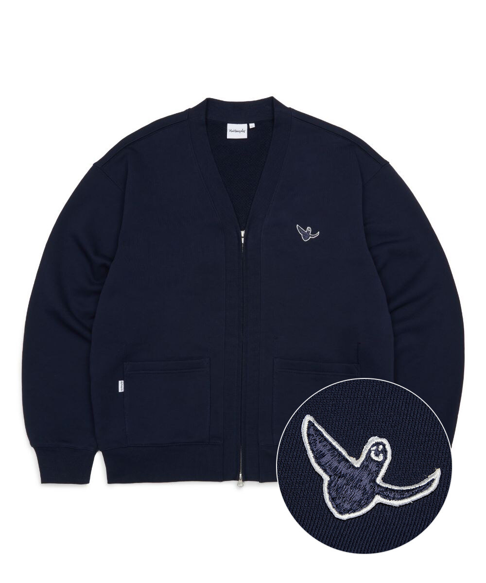 ANGEL WAPPEN OG SWEAT CARDIGAN NAVY - 마크 곤잘레스 - 패션