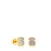 Gold and Mother-of-pearl bear Earrings