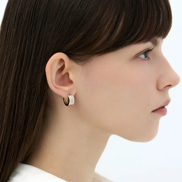 신세계인터넷면세점-이에르로르-earring-트리플 실버(C) 라운드 귀걸이 M
