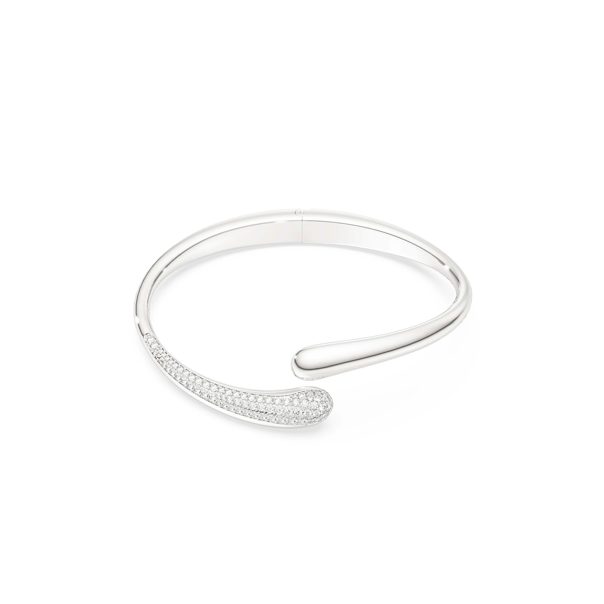 신세계인터넷면세점-스와로브스키-bracelet-Classica 뱅글, 인터트와이닝, 라운드 컷, 화이트, 스털링 실버