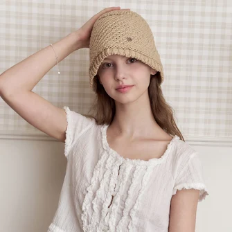 softie mood knit bucket hat_beige