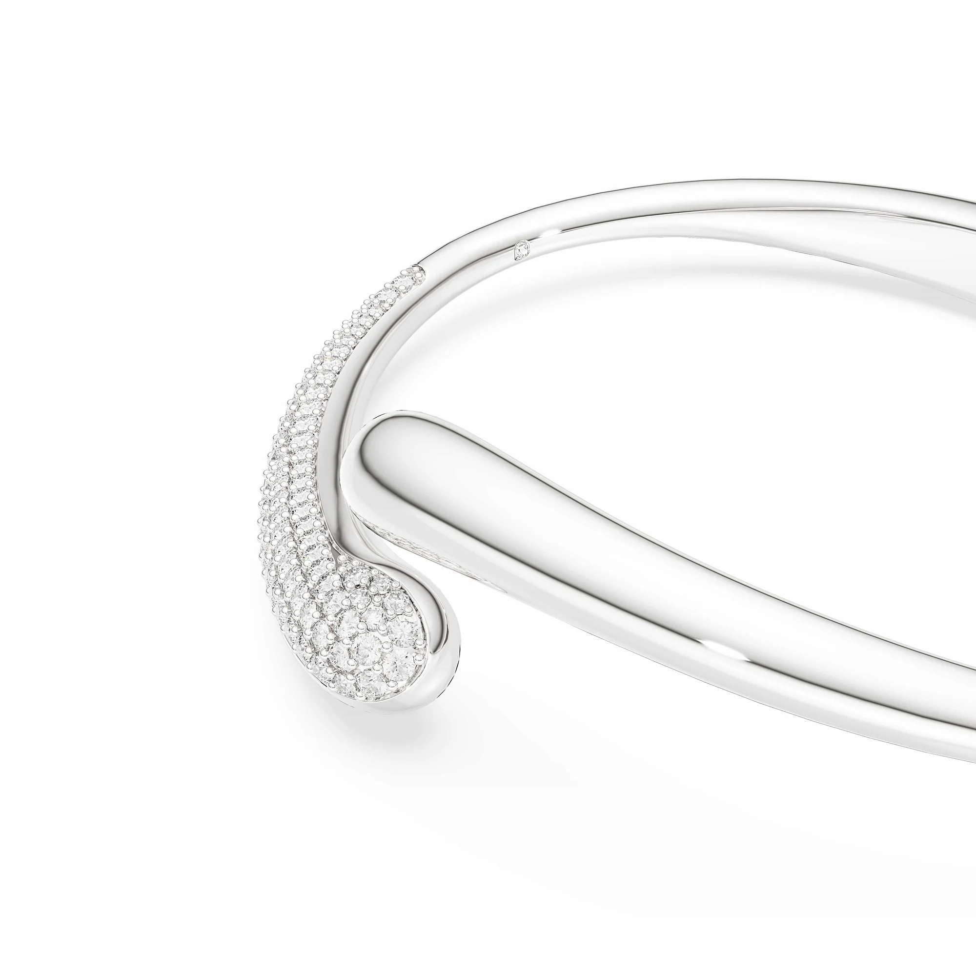신세계인터넷면세점-스와로브스키-bracelet-Classica 뱅글, 인터트와이닝, 라운드 컷, 화이트, 스털링 실버