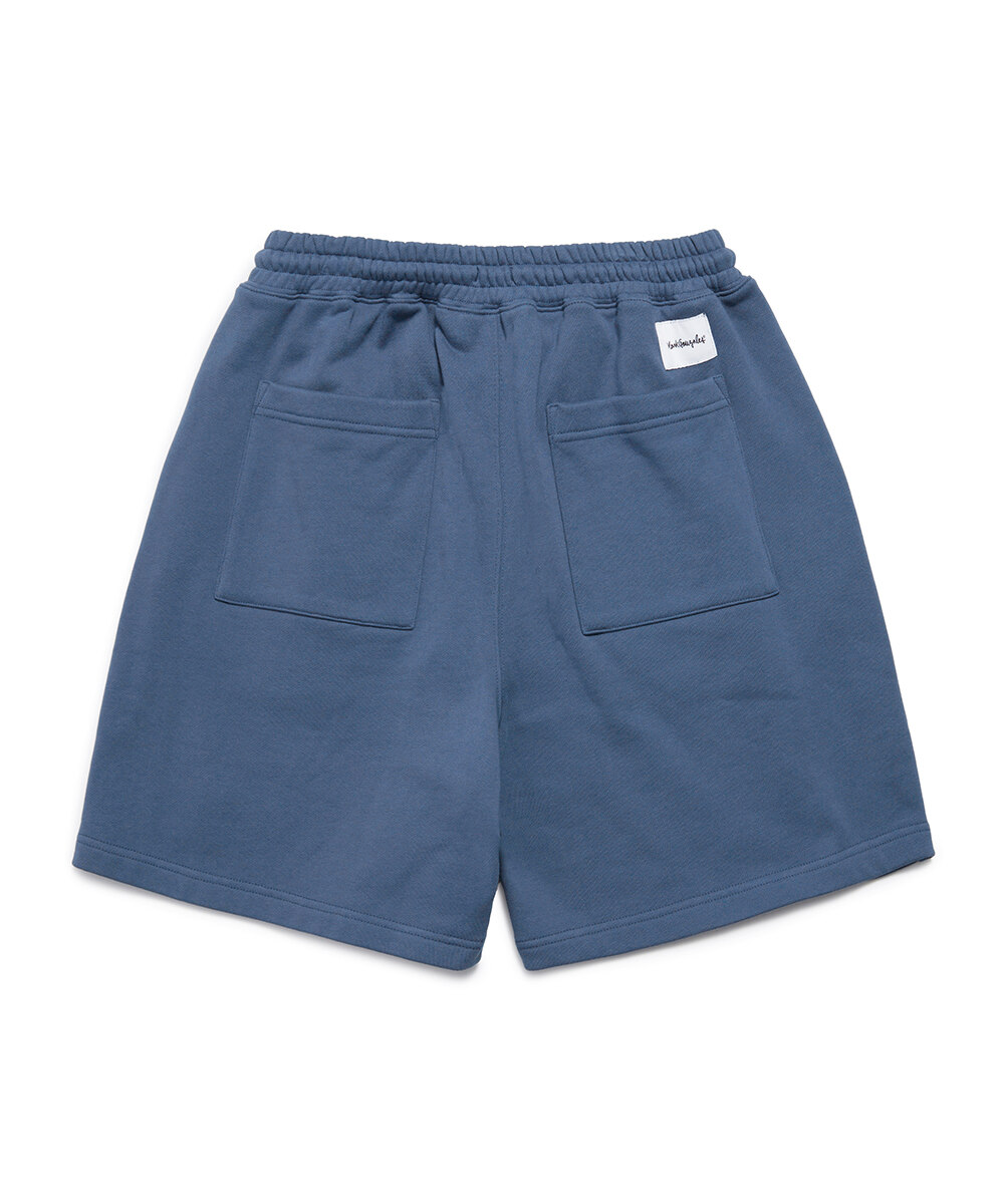 SIGN LOGO OG SWEAT SHORT D/BLUE - MARK GONZALES - 时尚馆