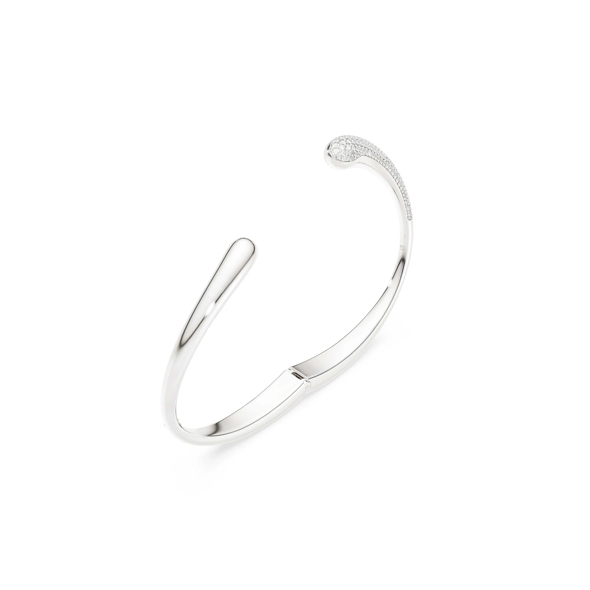 신세계인터넷면세점-스와로브스키-bracelet-Classica 뱅글, 인터트와이닝, 라운드 컷, 화이트, 스털링 실버