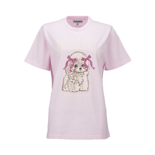 BASIC COTTON JERSEY T-SHIRT #CHALK PINK
