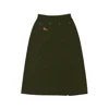 838 SLIT LONG SKIRT_WOMEN [DARK KHAKI]
