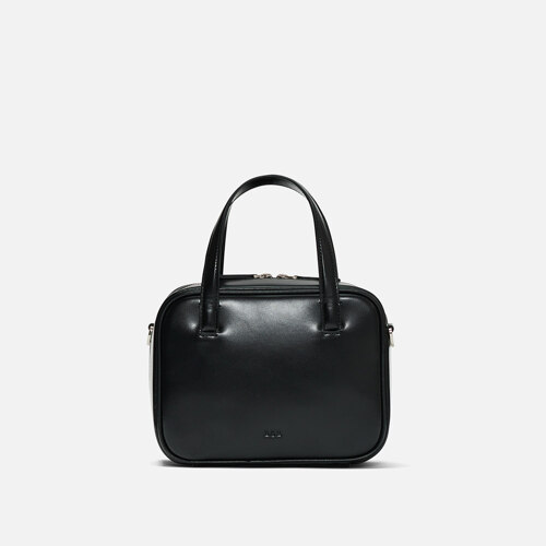 Mini Tin square tote bag Glossy black