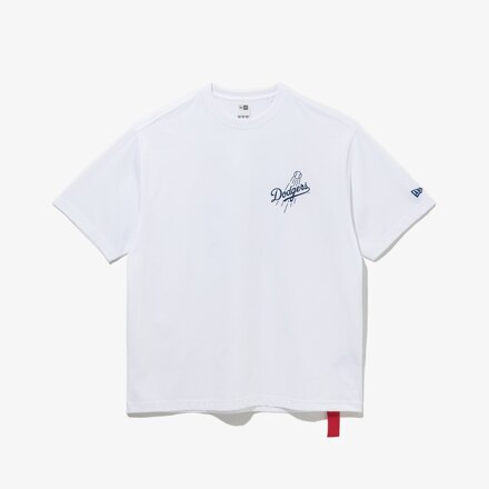 MLB Los Angeles Dodgers 线条Logo T恤 White