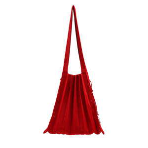 韩际新世界网上免税店-JOSEPH&STACEY-女士箱包-Lucky Pleats Knit M Barbados Red 单肩包