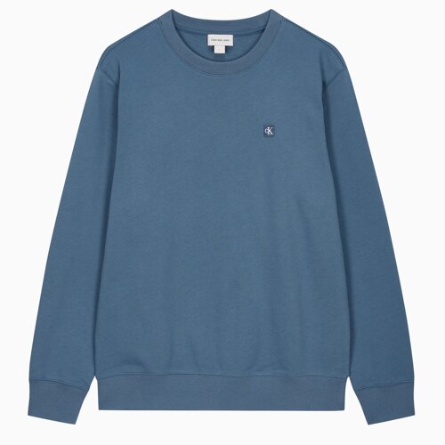 Men's Regular Fit CK Badge Logo Sweat Shirt_BLUE