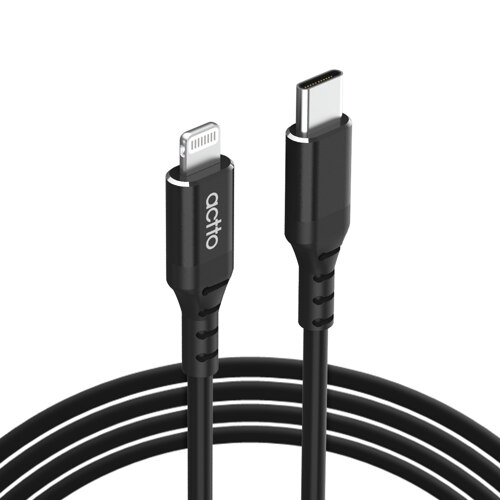 韩际新世界网上免税店-ACTTO-USB-[ACTTO] NEED MFI TYPE C TO 8PIN CABLE 数据线 黑色