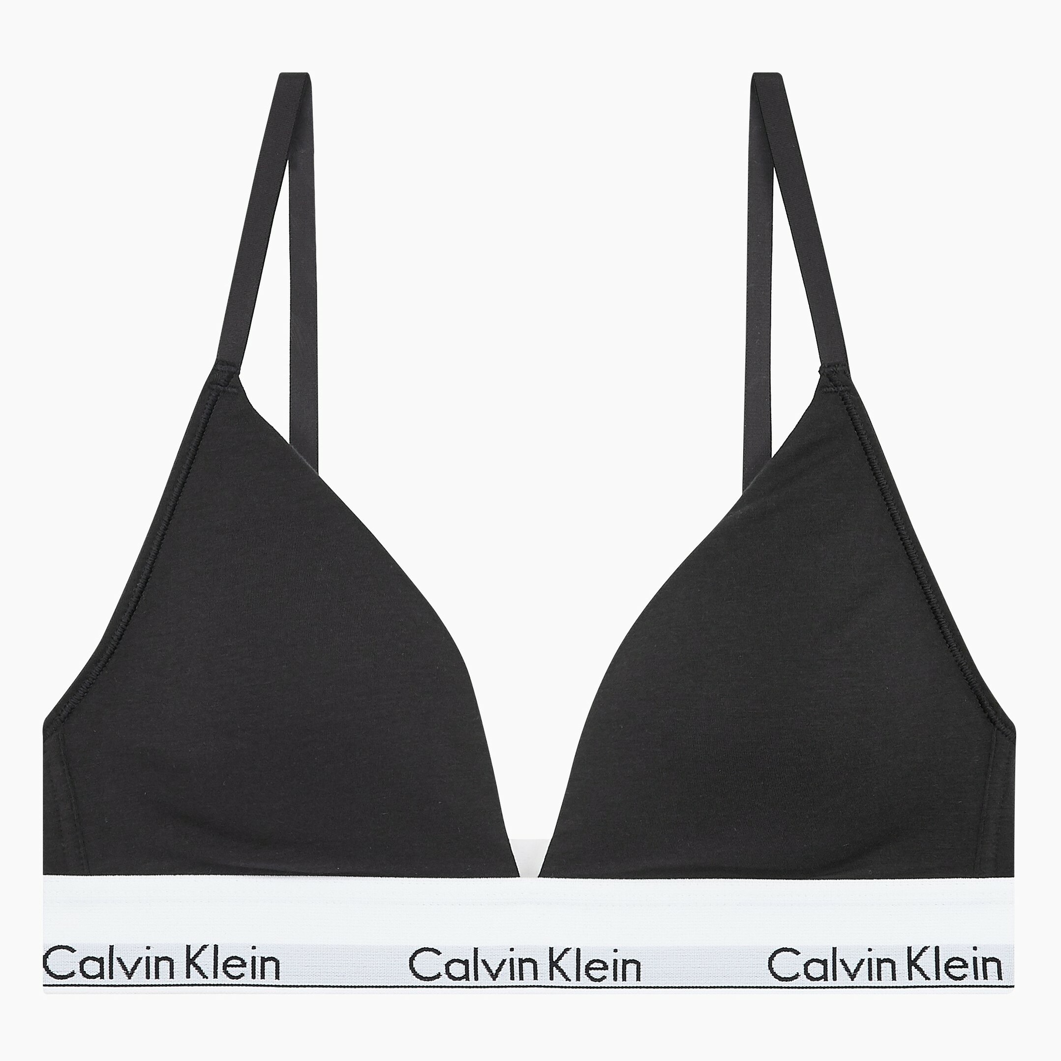 Women's Modern cotton triangle bra_BLACK