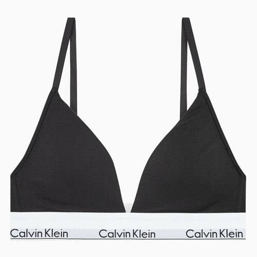 Women's Modern cotton triangle bra_BLACK