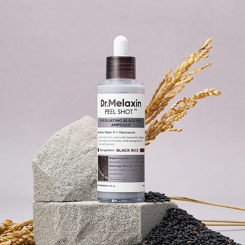 신세계인터넷면세점-닥터멜락신-FacialCare-필 샷 각질 케어 흑미 앰플 80ml 트리오