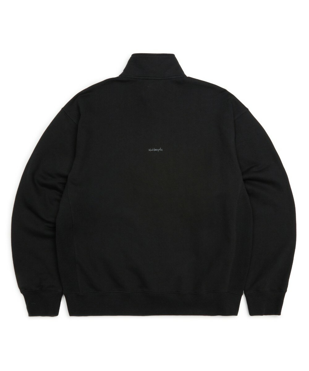 ANGEL WAPPEN OG SWEAT HALF ZIP-UP BLACK - 마크 곤잘레스