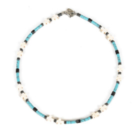 CROSS POINT NECKLACE(blue)