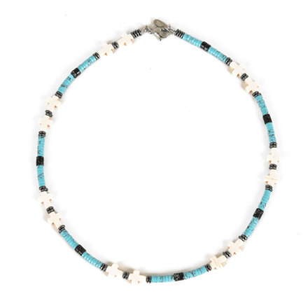CROSS POINT NECKLACE(blue)