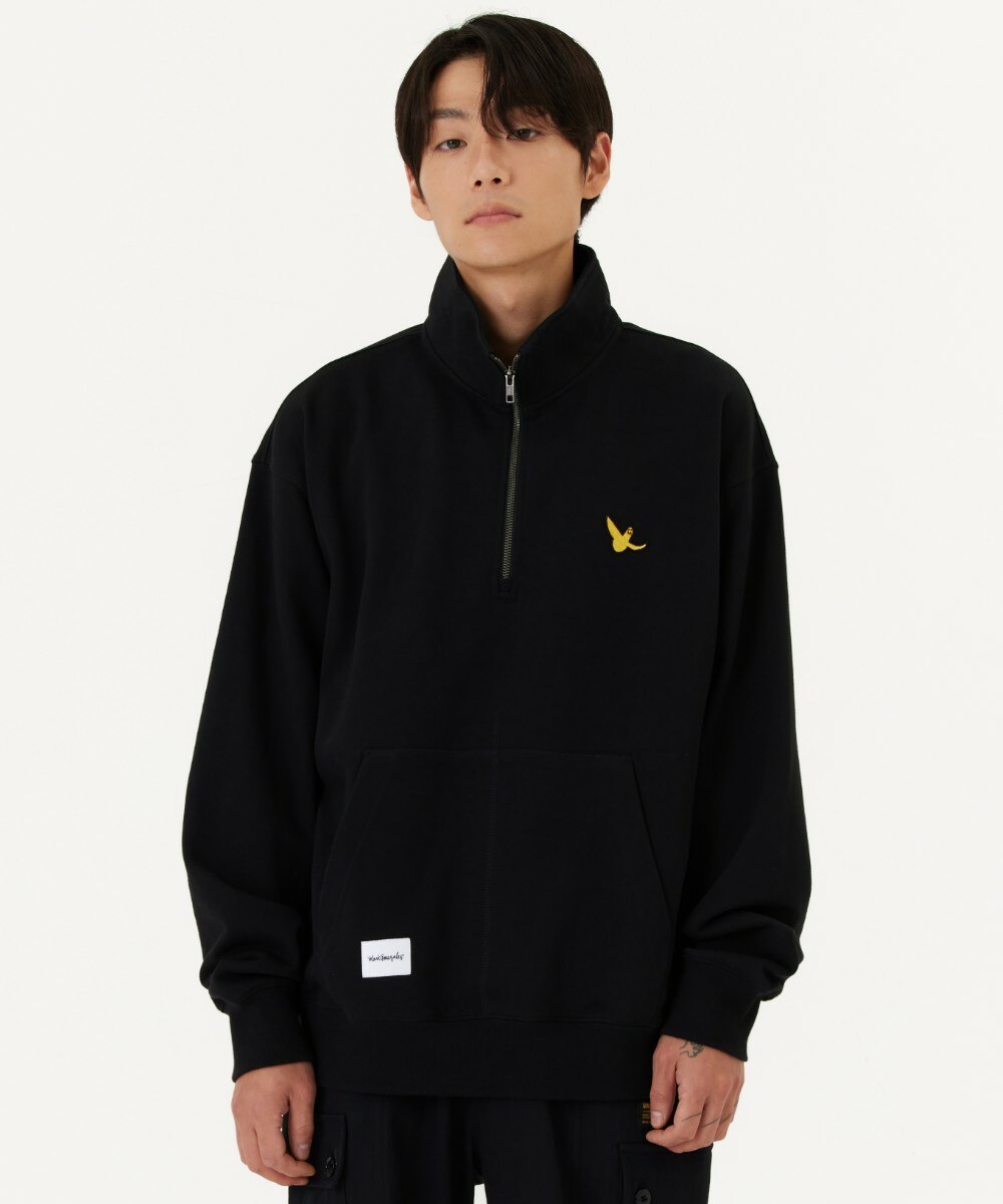 スウェット・トレーナー Mark Gonzales ANGEL WAPPEN OG SWEAT HALF ZIP-UP ANGEL WAPPEN OG SWEAT HALF ZIP-UP - M/GREY - 마크곤잘레스