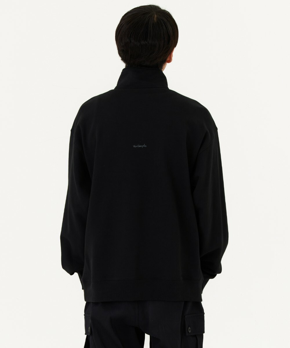 ANGEL WAPPEN OG SWEAT HALF ZIP-UP BLACK - 마크 곤잘레스