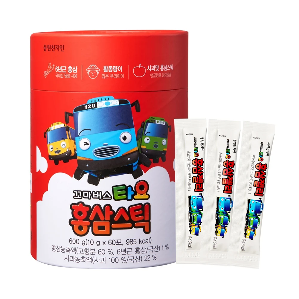 신세계인터넷면세점-지엔씨(토산)-천지인 꼬마버스타요 홍삼 스틱 (10g*60포)
