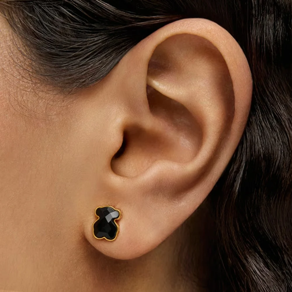 신세계인터넷면세점-토스-earring-SILVER GOLD PLATED EARRINGS ONYX