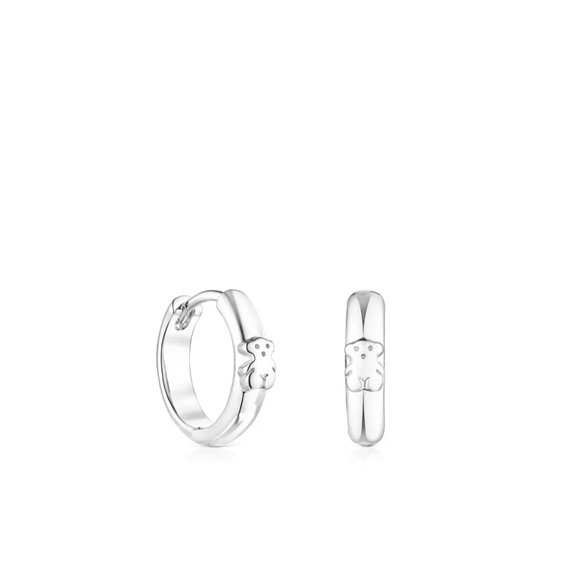 신세계인터넷면세점-토스-earring-Silver TOUS Basics Hoop earrings with bear