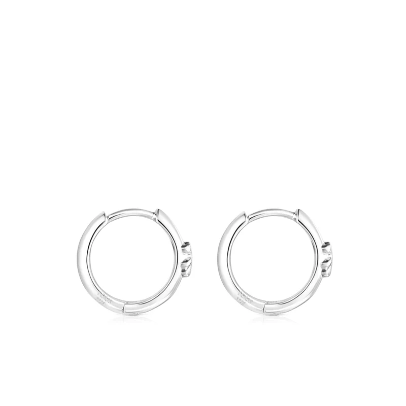 신세계인터넷면세점-토스-earring-Silver TOUS Basics Hoop earrings with bear