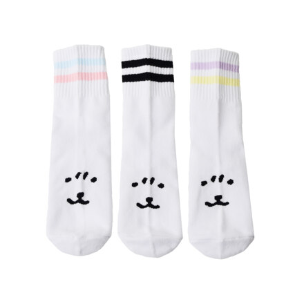 Damgomi Stripe 3-pair Socks Set 袜子