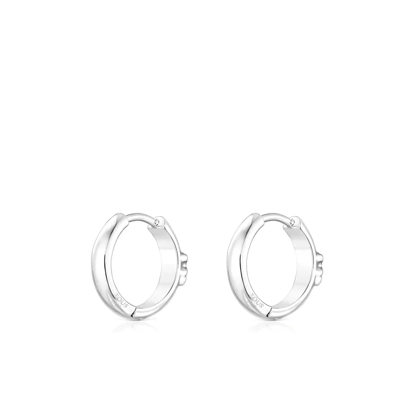 신세계인터넷면세점-토스-earring-Silver TOUS Basics Hoop earrings with bear