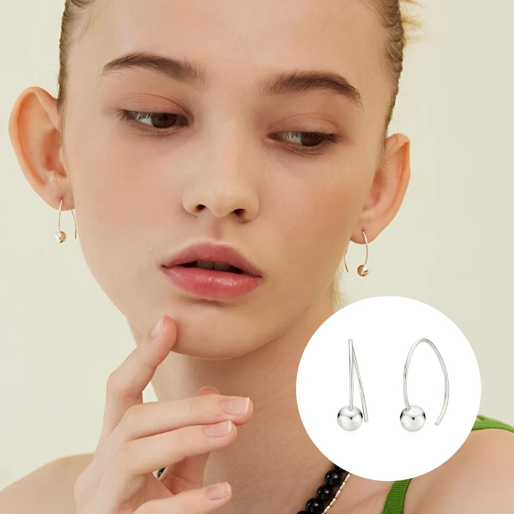 신세계인터넷면세점-멕코이-earring-INNW SIMPLE BALL LINE E001 [silver]