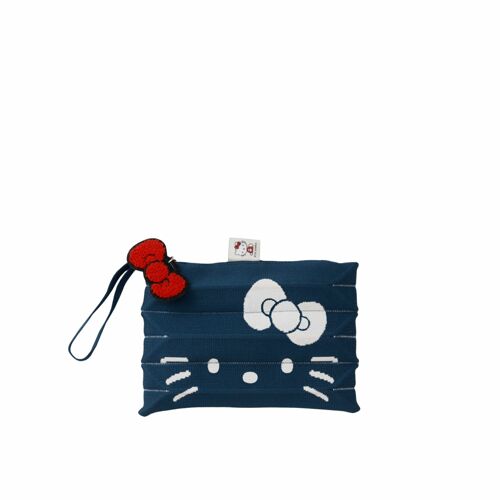 韩际新世界网上免税店-JOSEPH&STACEY-女士箱包-Lucky Pleats Knit Clutch S Hello Kitty Mid Blue