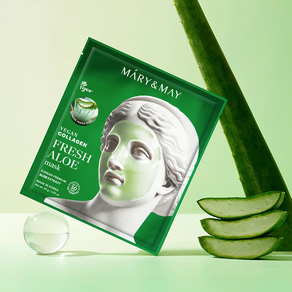 신세계인터넷면세점-마리엔메이-FaceMasksTreatments-비건 콜라겐 프레쉬 알로에 마스크 4개입