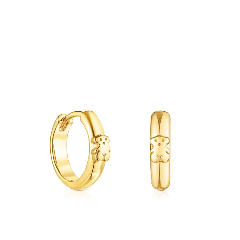 신세계인터넷면세점-토스-earring-Silver Vermeil TOUS Basics bear Hoop earrings