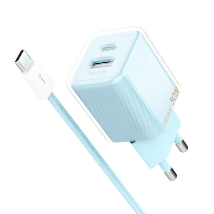 트윙클 PD30W 2PORT 초고속 충전기(블루)
