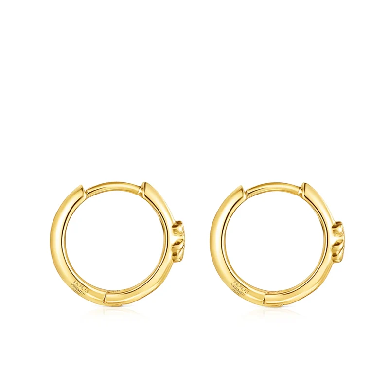 신세계인터넷면세점-토스-earring-Silver Vermeil TOUS Basics bear Hoop earrings
