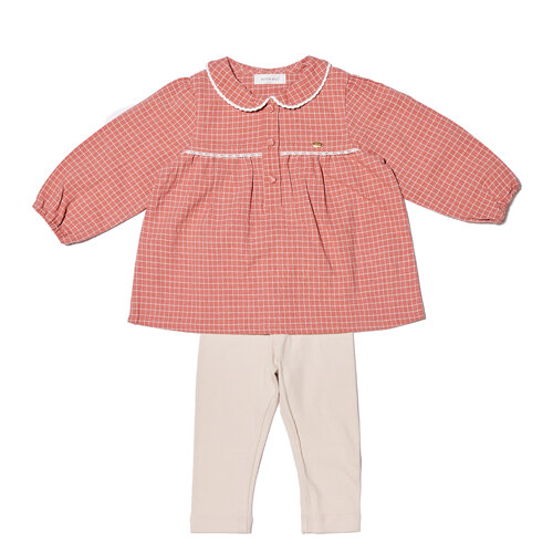 BR)PETIT COLLAR TOP AND BOTTOM CLOTHES 上衣&裤子 3岁