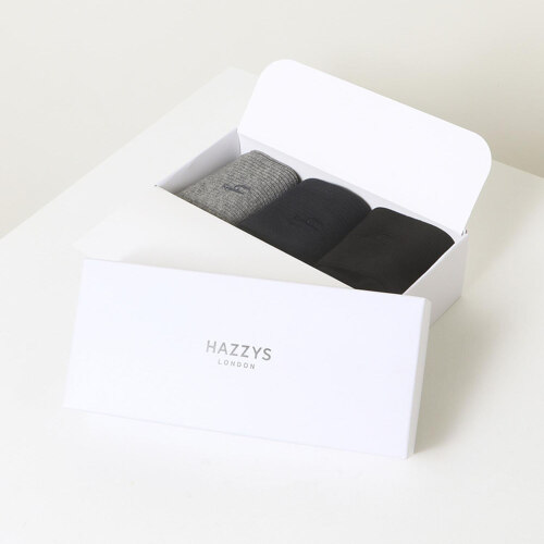 韩际新世界网上免税店-HAZZYS-时尚配饰-HJSS4E101WT Solid V-neck Long-neck Socks 3Set  袜子套装
