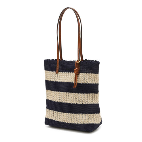 Navy Summer Stripe Knitting 单肩包