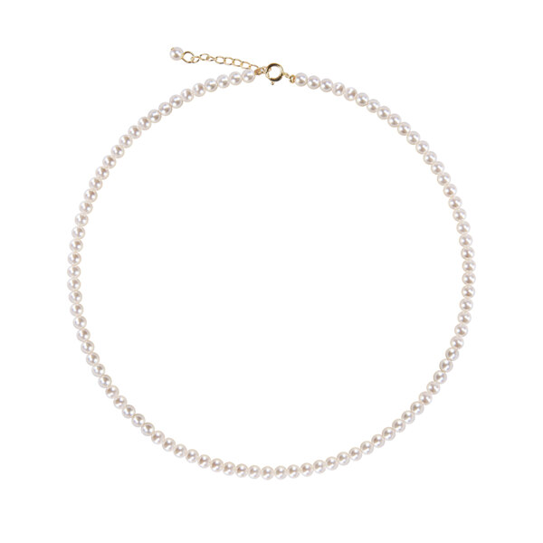 신세계인터넷면세점-쥬디앤폴-necklace-[전혜진, 수아 착용] #옐로우골드/4mm 하레 심플 진주 옐로우 골드 목걸이