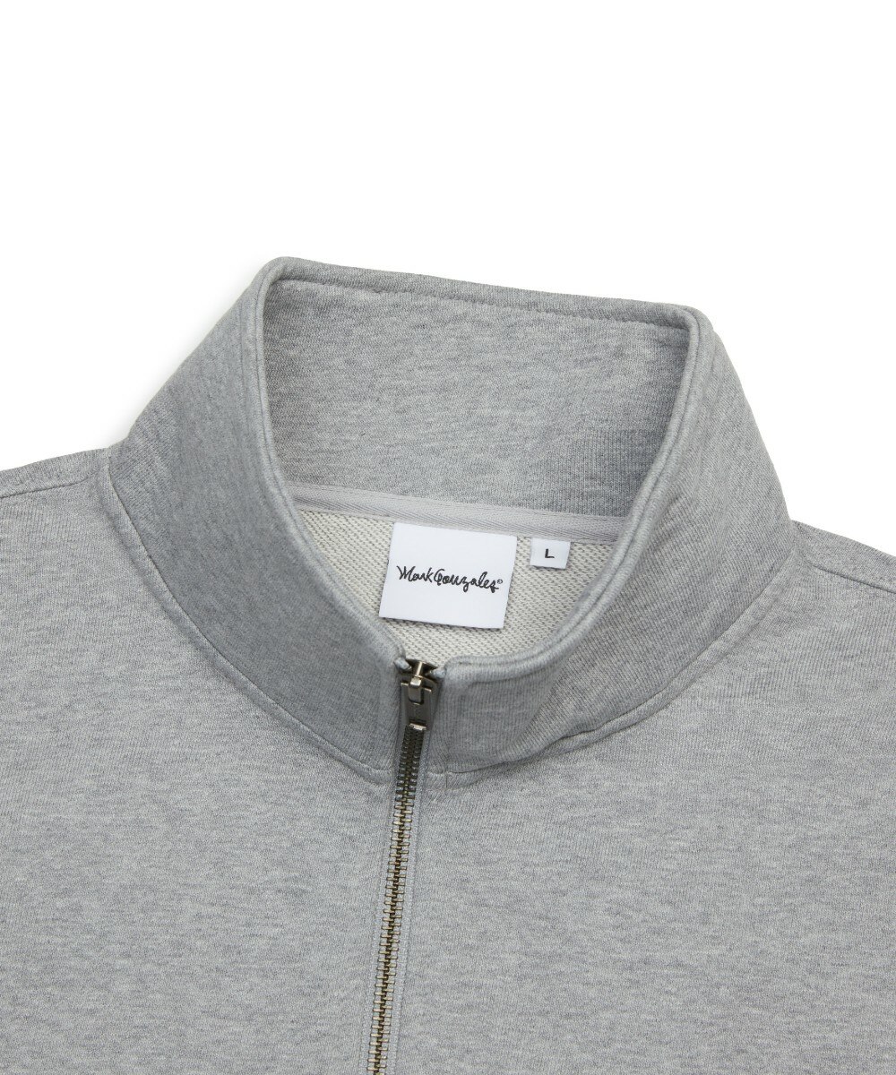 ANGEL WAPPEN OG SWEAT HALF ZIP-UP M/GREY - 마크 곤잘레스