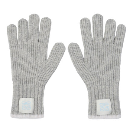 pookie knit finger hole gloves_gray